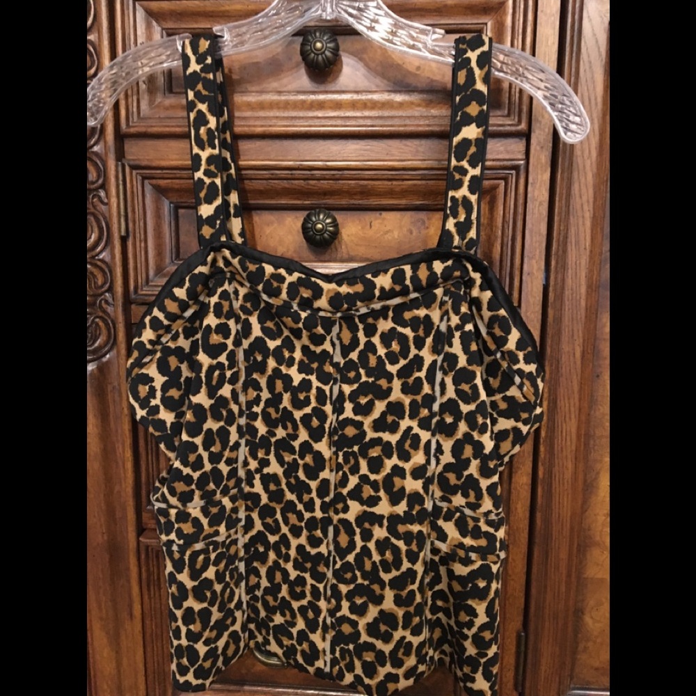 White House Black Market Leopard Camisole Size 10